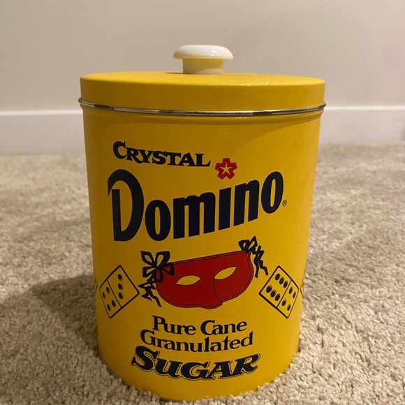 VINTAGE crystal domino sugar tins/containers - set of three - Picture 4 of 5